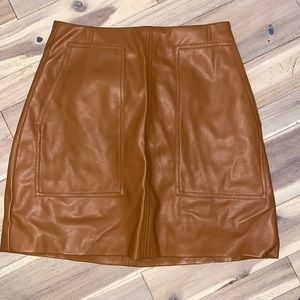 leather mini skirt